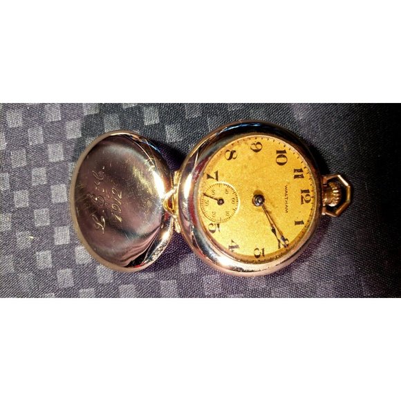 Antique 1912 American Waltham 14k Gold Pocket Watch Restore main image 4